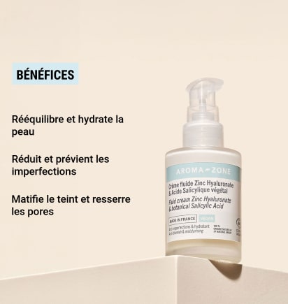 Creme acide salicylique & Zinc : fluide matifiant - Aroma-Zone