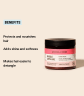 Benefits, Protects and nourishes hair, Adds shine and softness, Makes hair easier to detangle