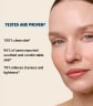 Tested and proven*, 100% clean skin*, 96% of users reported soothed and comfortable skin*, 78% relieves dryness and tightness*