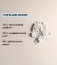 Tested and proven*, 100%: skin is instantly mattified*, 100%: complexion looks even*, 94%: absorbs excess sebum*