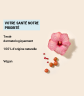 Votre santé notre priorité, Testé dermatologiquement, 100% d'origine naturelle, Végan