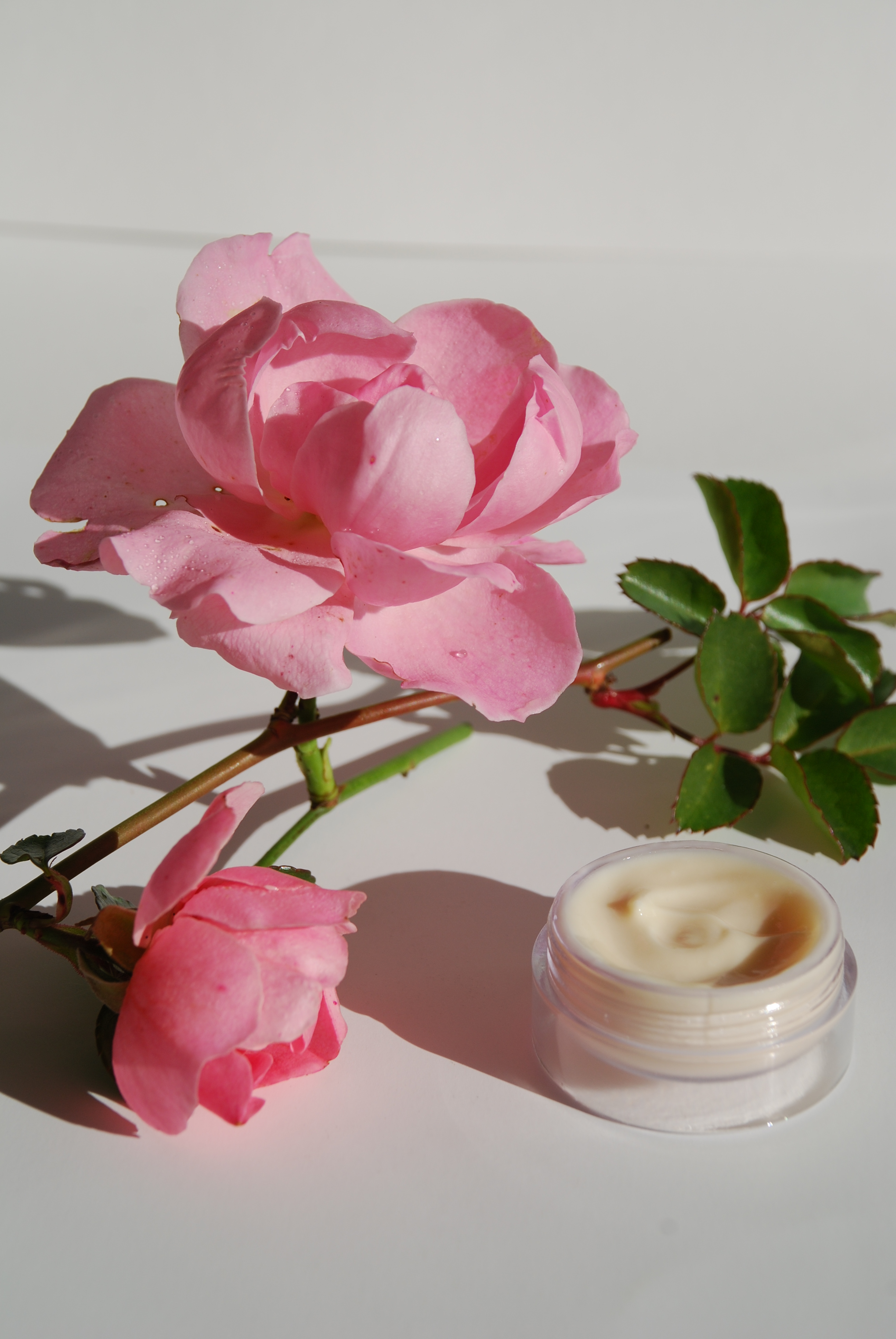 Crème légère à la rose et à la violette