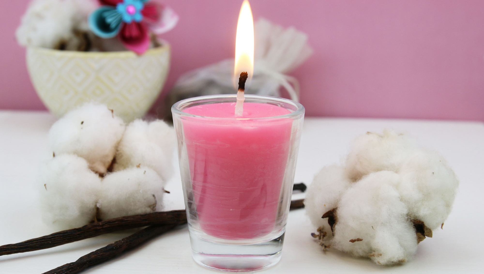 Bougie Rose bonbons AromaZone