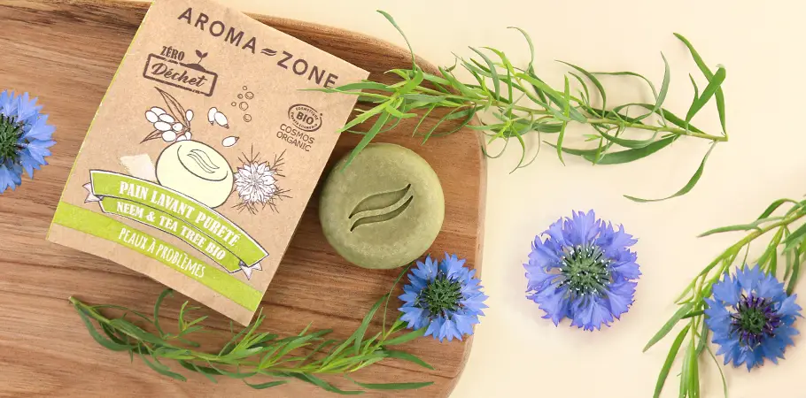 Shampoing Solide BIO Aroma-Zone - Purifiant & équilibrant Pour Cheveux Gras, ~50 Utilisations