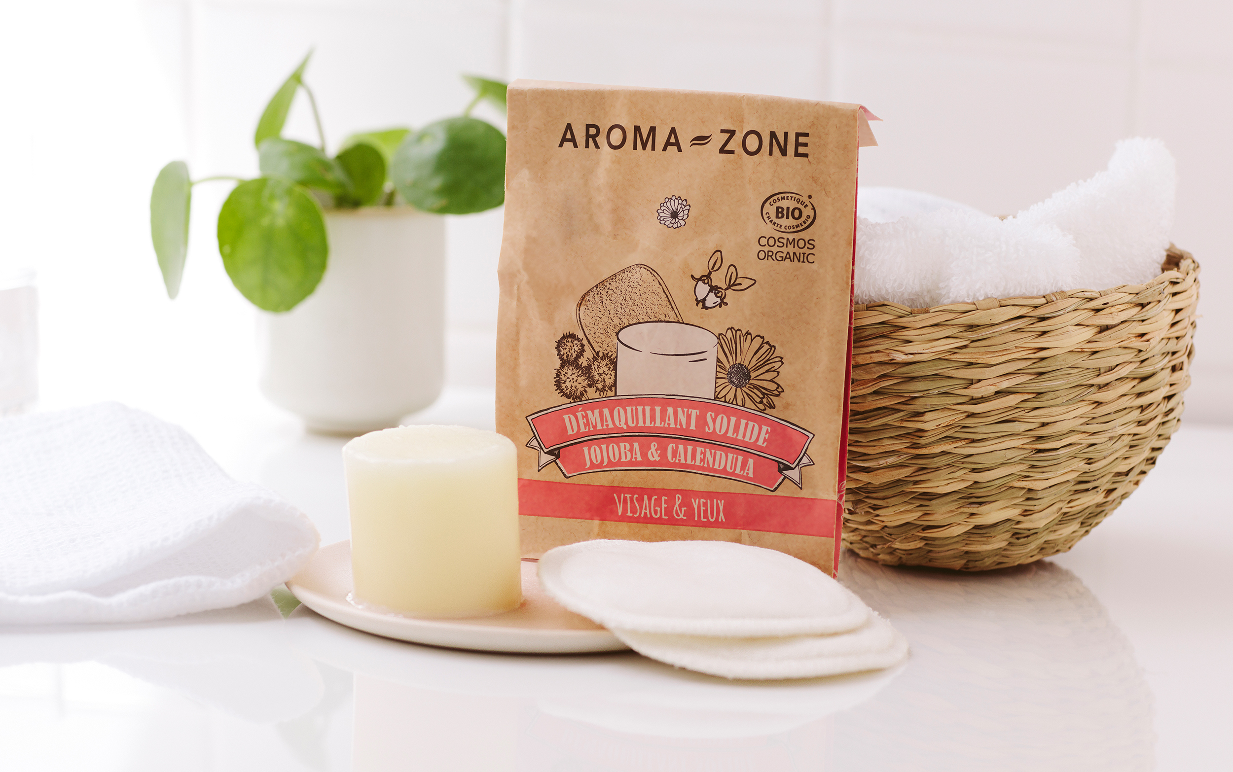 Démaquillant solide BIO fabrication Française AromaZone