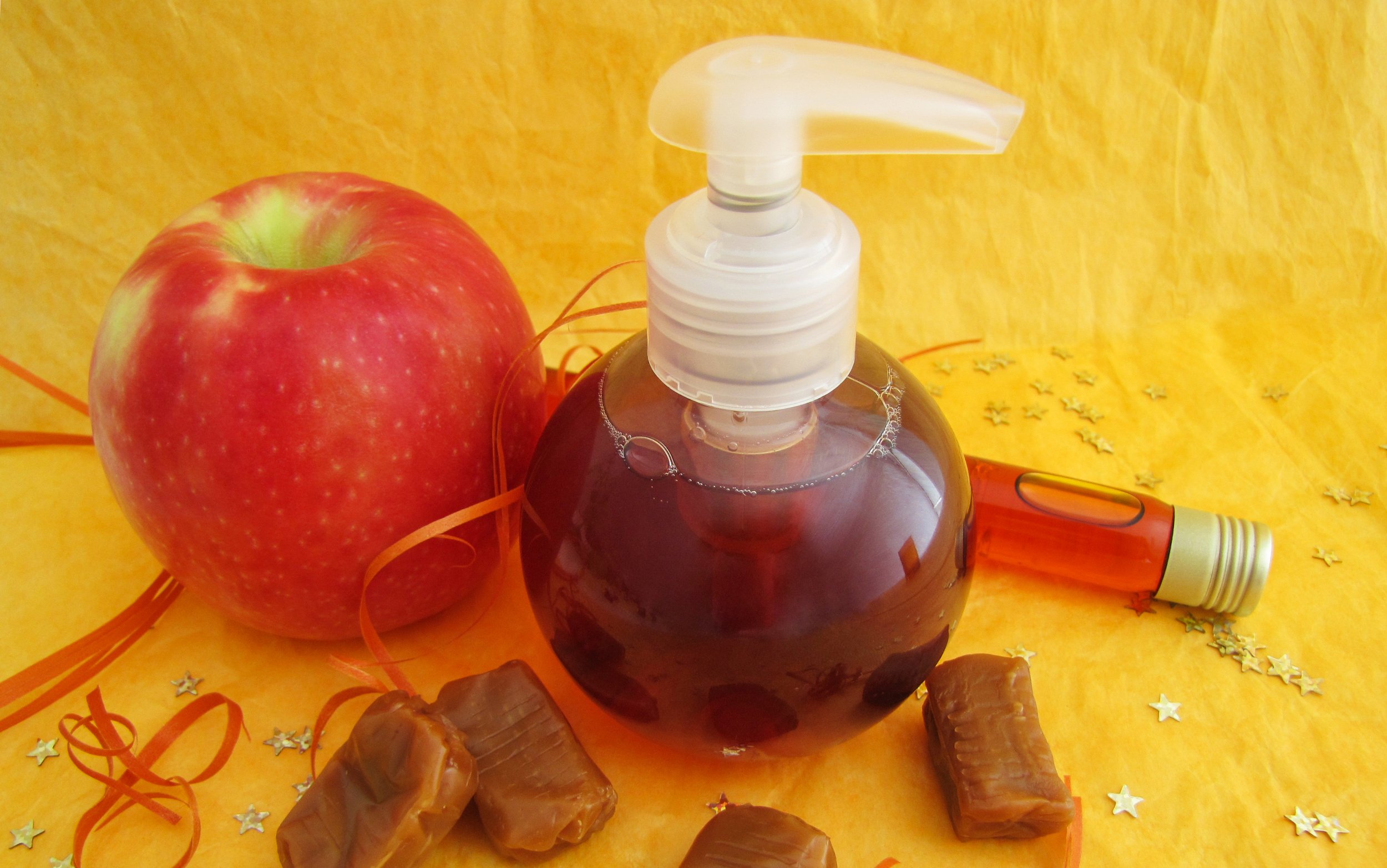 Bulle de douche fruitée & gourmande : pomme & caramel