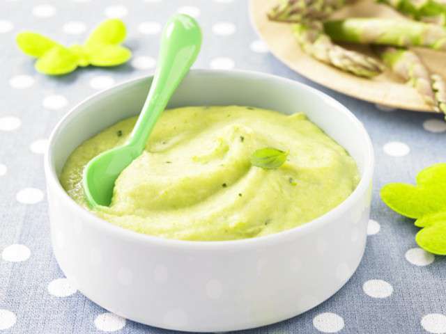 Purée d'asperges vertes