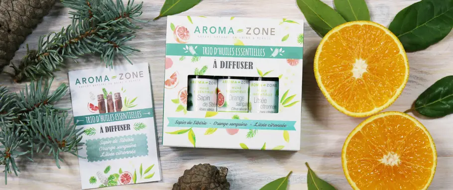 Coffret trio d'huiles essentielles A diffuser - Aroma-Zone