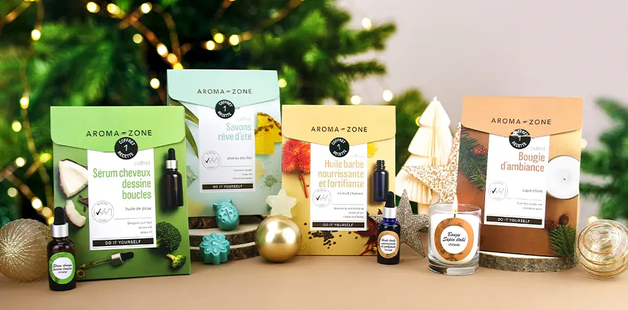 Coffret DIY Bougie d'ambiance sapin étoilé AromaZone
