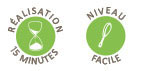 Réalisation 15 minutes, niveau facile