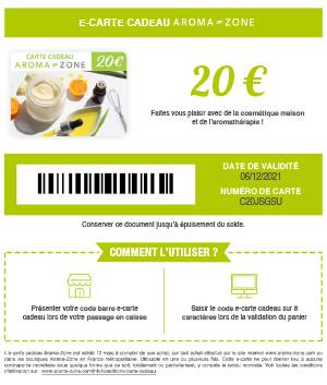 Carte cadeau Aroma-Zone 50€
