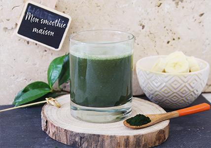 Recette Smoothie d'algue chlorelle