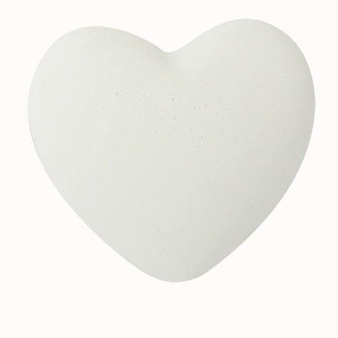Galet diffuseur coeur blanc crème