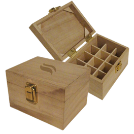 Boîte rangement huiles essentielles en bois Mini pour 12 flacons