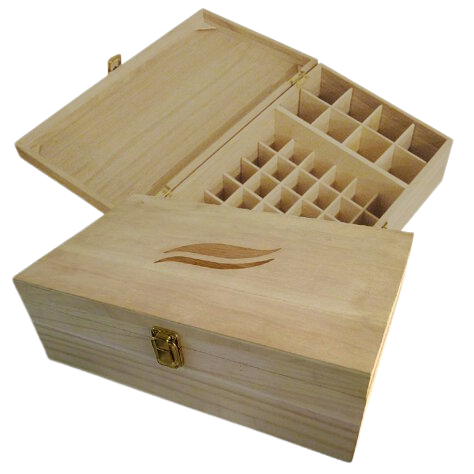 Boîte rangement huiles essentielles en bois Maxi pour 50 flacons