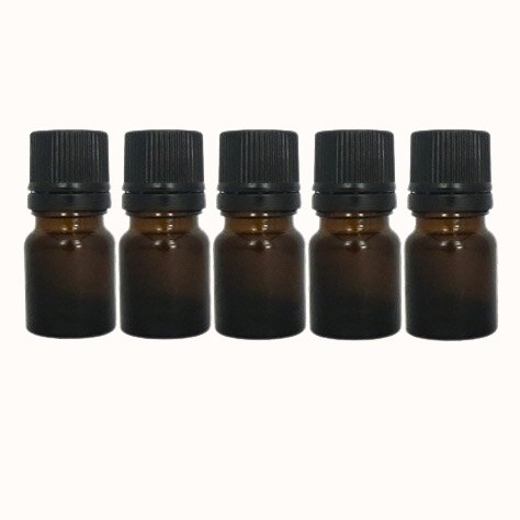 Flaconi DIN18 mini in vetro ambrato 2,5 ml con contagocce (confezione da 5)