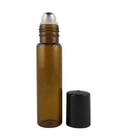 Flacon roll-on 15 ml en verre ambré et bille acier
