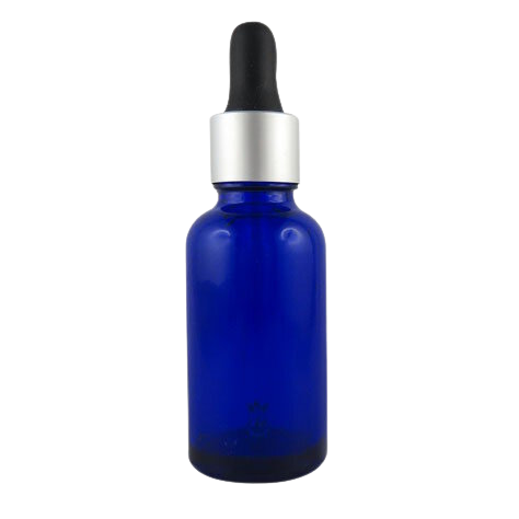 Flacone contagocce DIN18 in vetro blu 30 ml