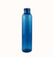 Flacon transparent PET recyclé bleu turquoise 100 ml - 24/410 - sans bouchage