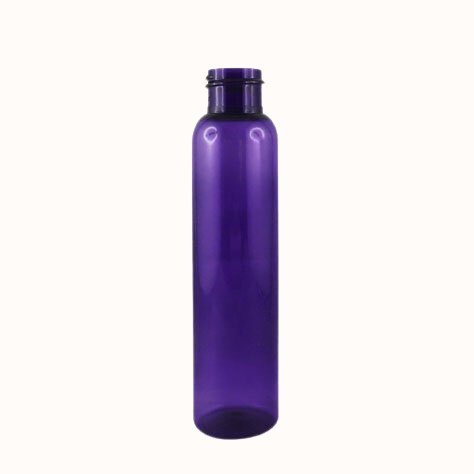 Flacon transparent PET recyclé violet aubergine 100 ml - 24/410 - sans bouchage