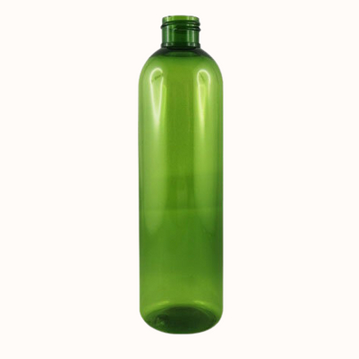 Flacon transparent PET recyclé vert anis 250 ml - 24/410 - sans bouchage