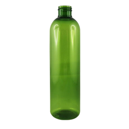 Flacon transparent PET recyclé vert anis 250 ml - 24/410 - sans bouchage