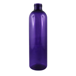 Flacon transparent PET recyclé violet aubergine 250 ml - 24/410 - sans bouchage