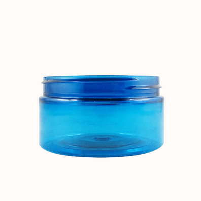 Pot PET recyclé bleu BASIC 100 ml - sans bouchage