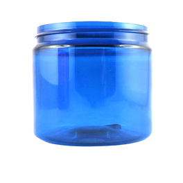Pot PET recyclé bleu BASIC 200 ml - sans bouchage