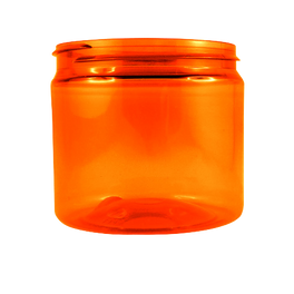 Pot PET recyclé orange BASIC 200 ml - sans bouchage