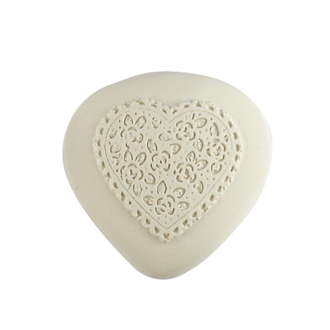 Galet diffuseur coeur en dentelle