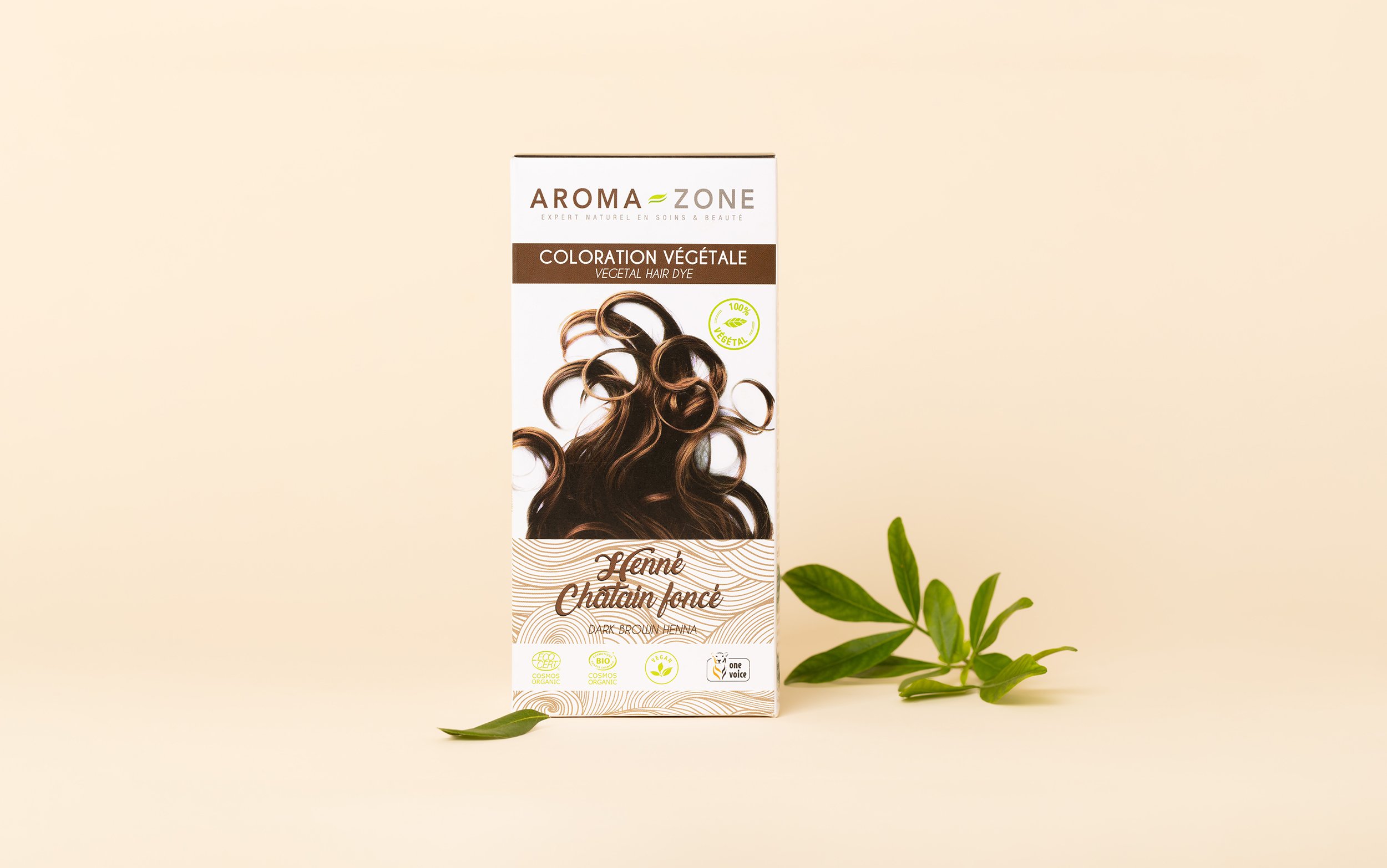 Coloration végétale henné Châtain foncé BIO AromaZone