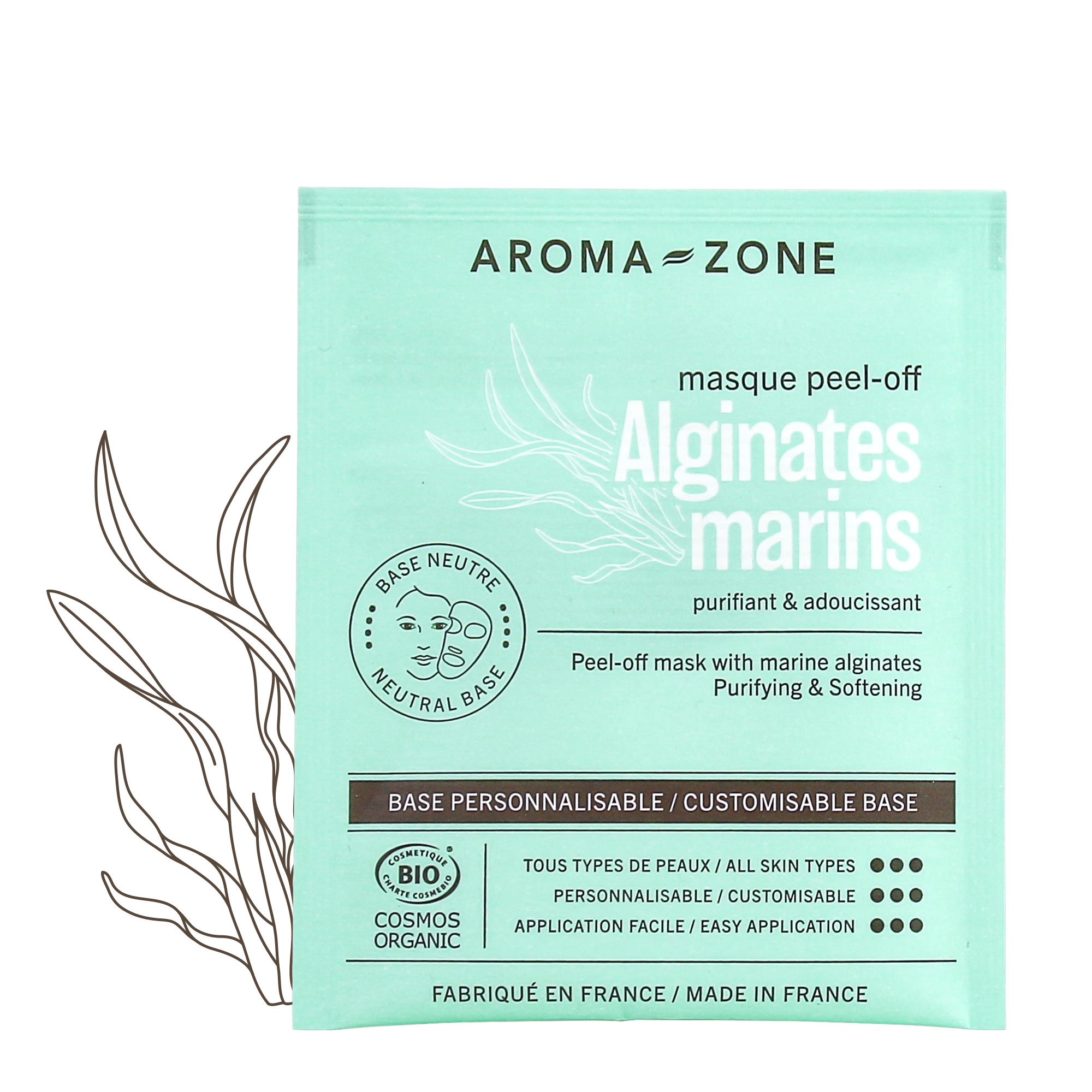 Masque PeelOff aux alginates marins AromaZone