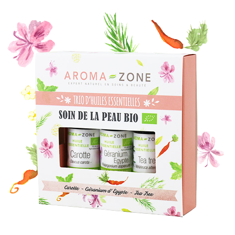Coffret trio d'huiles essentielles - Soin de la peau BIO