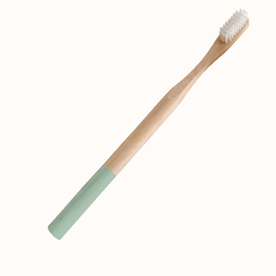 Brosse à dents en bambou vert d'eau