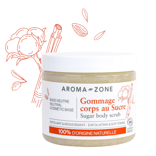 Gommage Corps au Sucre BIO exfoliant et adoucissant AromaZone