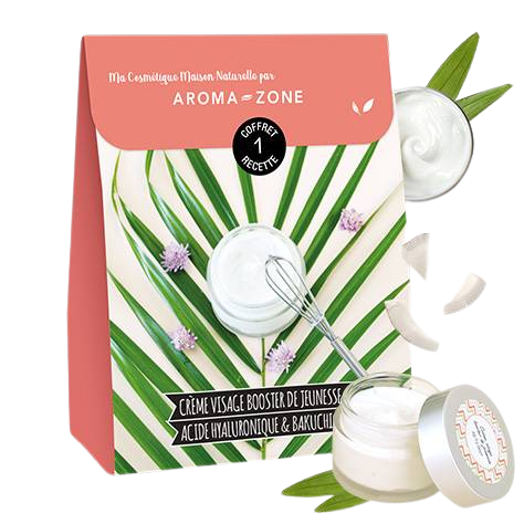 Coffret cosmétique maison Crème visage booster de jeunesse Acide  hyaluronique & Bakuchiol - Aroma-Zone