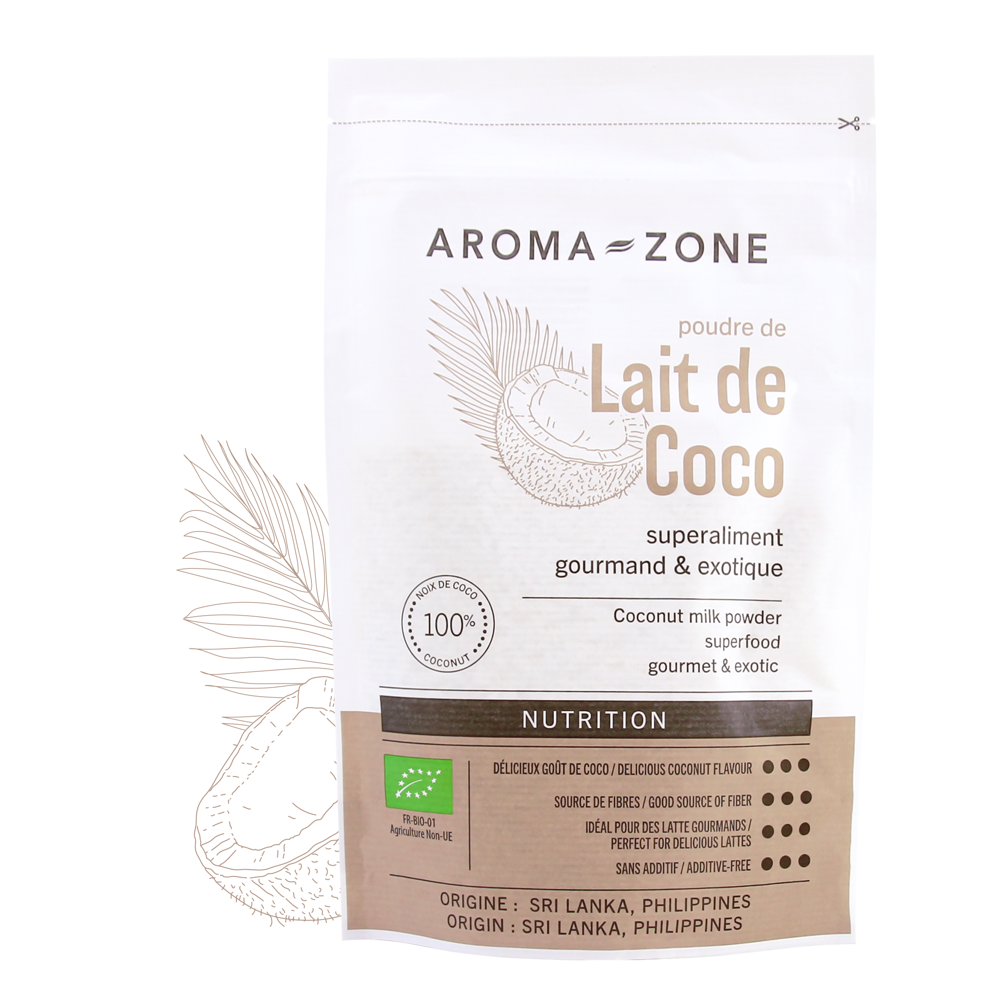 Lait de coco en poudre Bio - 200g - Superaliment