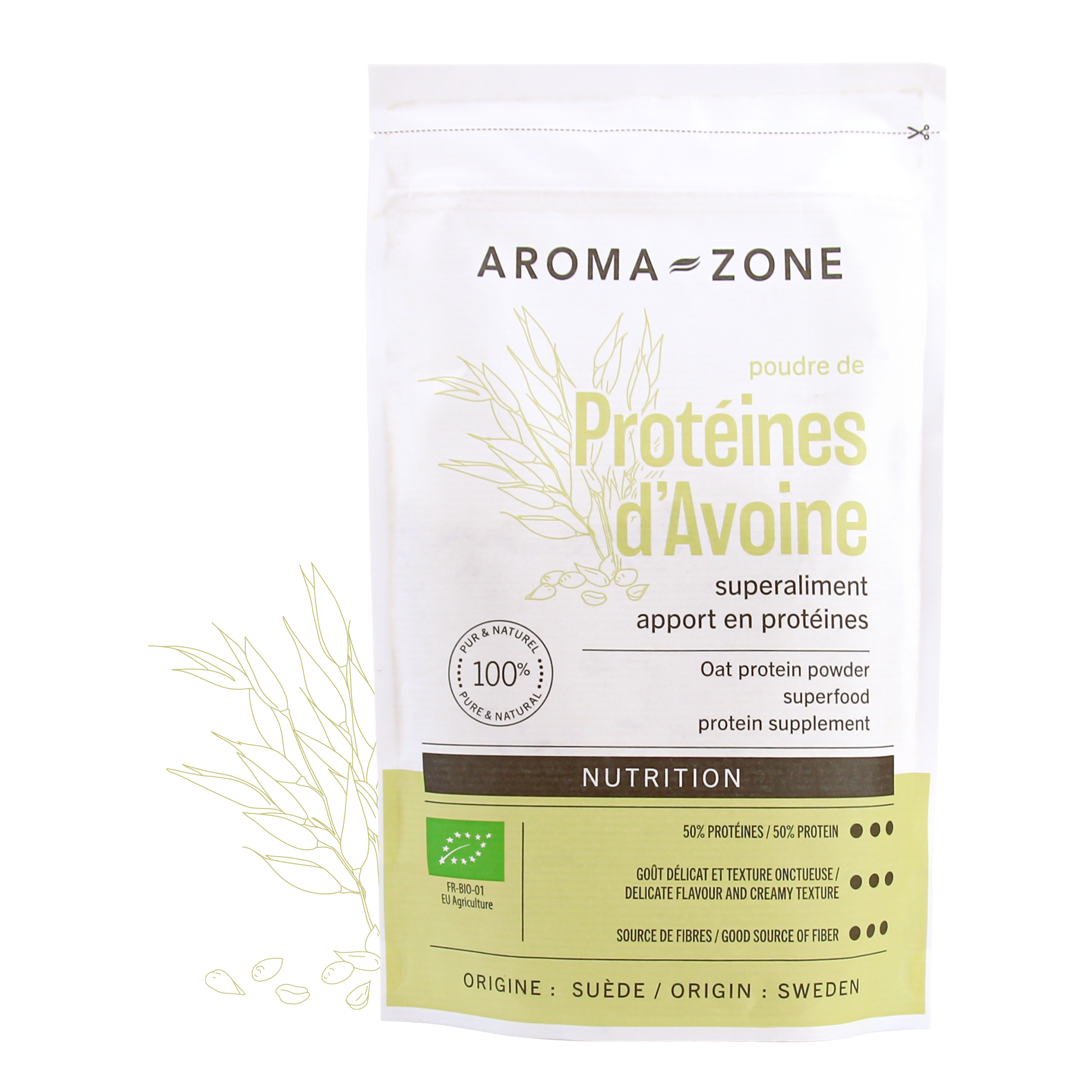 Poudre de Protéines d'Avoine BIO AromaZone