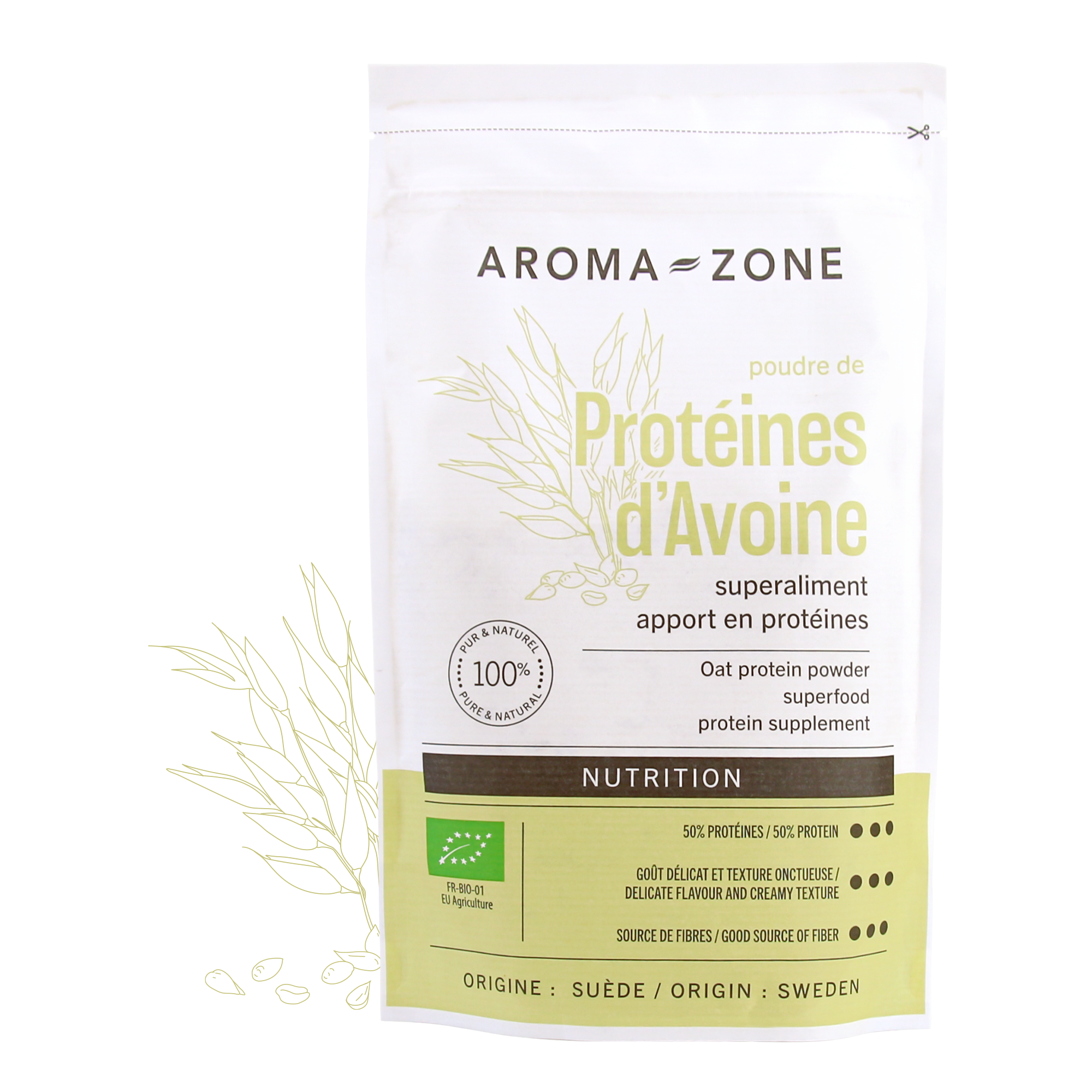 Poudre de Protéines d'Avoine BIO - Aroma-Zone