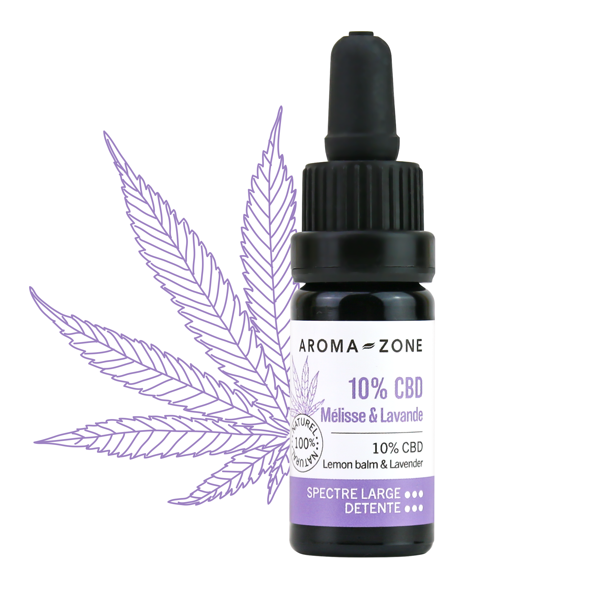 Extrait naturel Huile CBD 10% Mélisse & Lavande - 10 ML