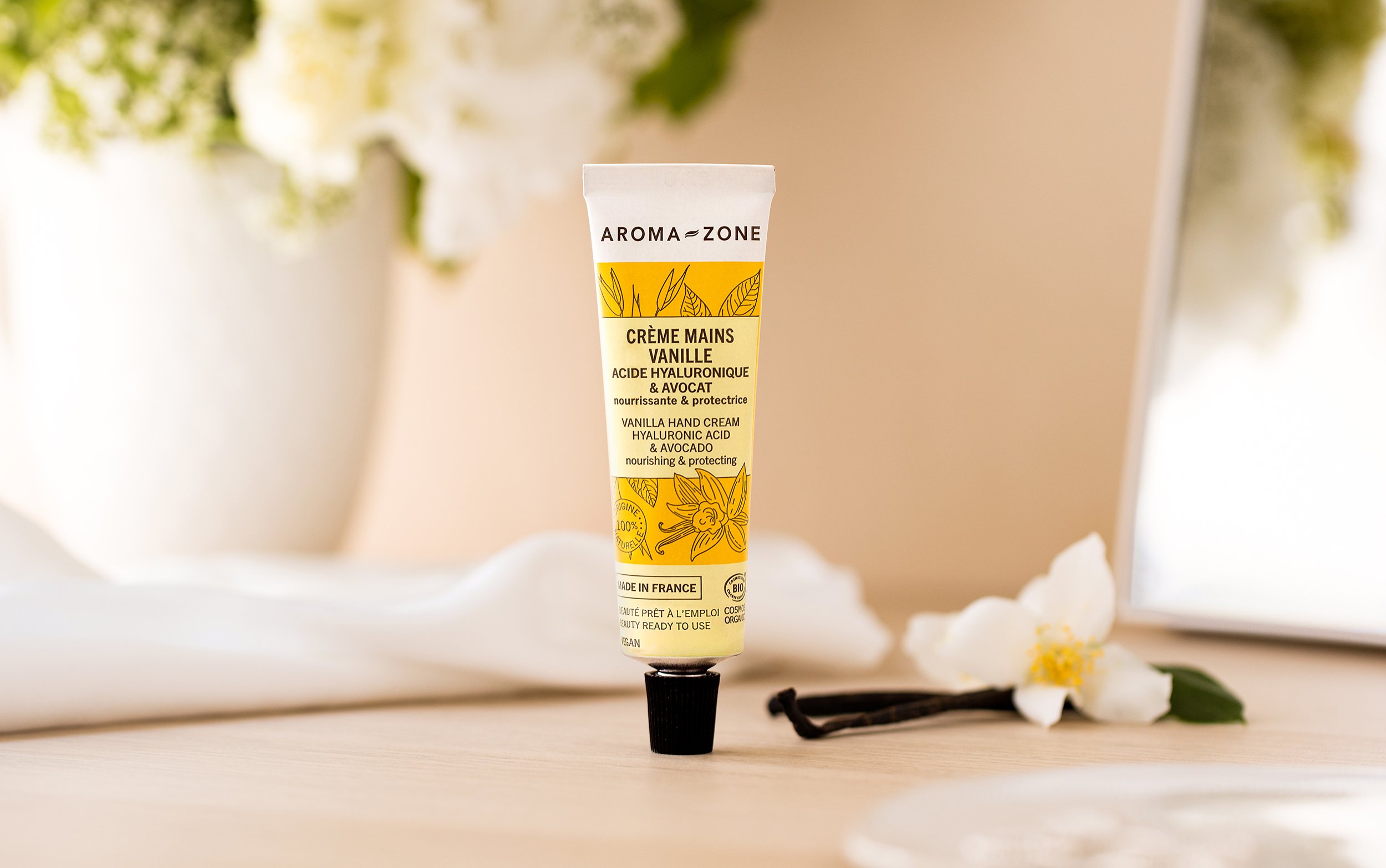 Crème mains Acide hyaluronique  & Avocat Bio - Vanille