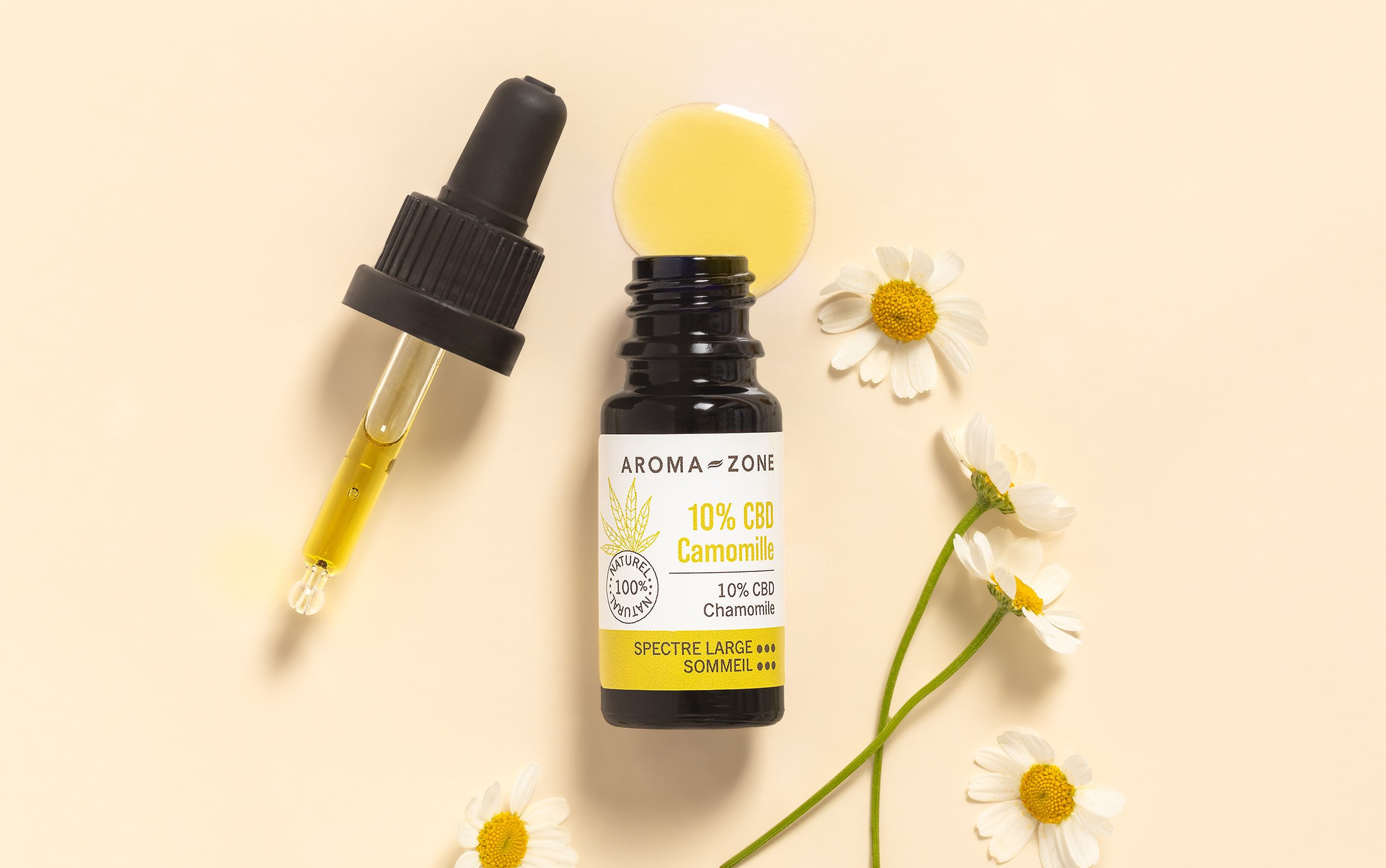 Extrait naturel Huile CBD 10% Camomille - 10 ML