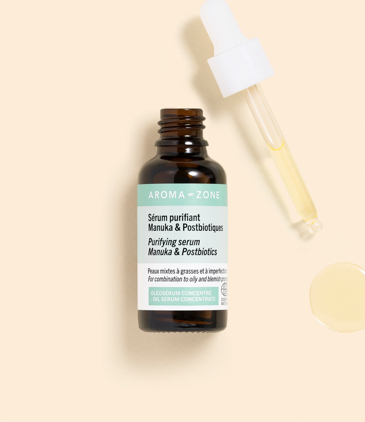 Aroma Zone Oléosérum Purifiant et équilibrant Manuka & Postbiotiques