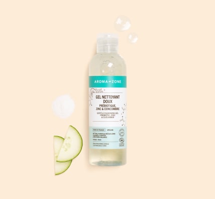 Gel nettoyant doux Prébiotique, Zinc & Concombre