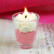 Bougie chantilly sur coulis de fraise