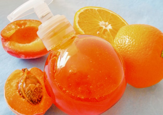 Gel douche maison "Optimistic" Abricot & Orange