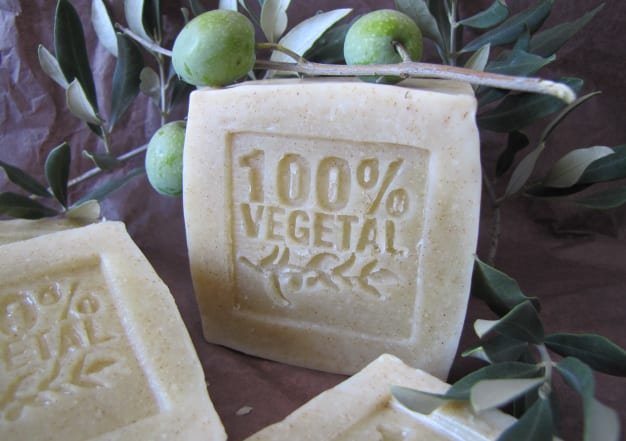 Pain de savon exfoliant Olive & Laurier