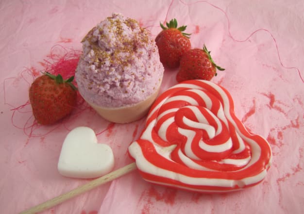 Cupcake soap à la fraise