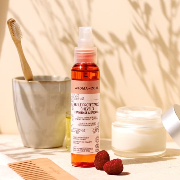 Huile protectrice cheveux Karanja & Framboise BIO